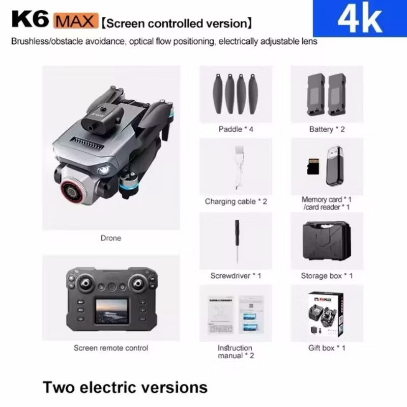 K6Max Drone RC Drone 4K HD Dual Camera ESC Optical Flow Positioning Obstacle Avoidance Foldable Quadcopter Toys images